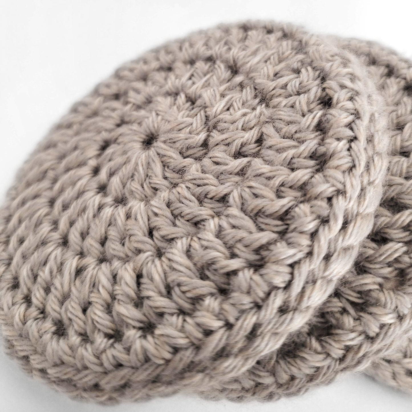 Wood Center Crocheted Coasters (Set of 3)