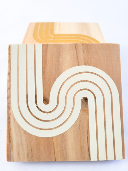 Wooden Painted Coasters (Set of 4)