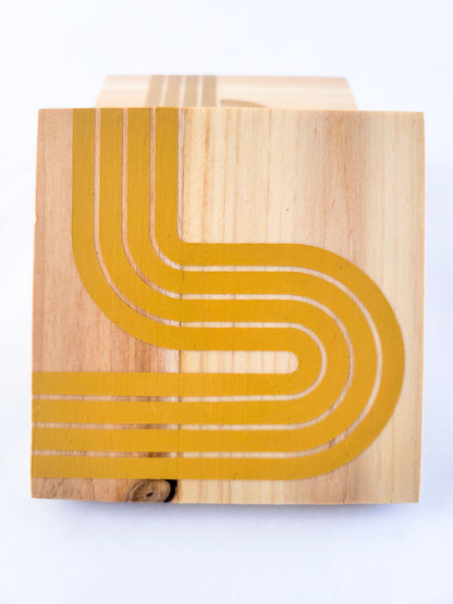Wooden Painted Coasters (Set of 4)