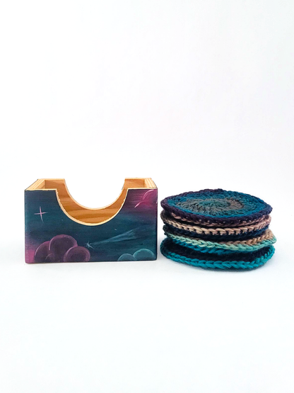 Crocheted Coasters with Box (Set of 4)