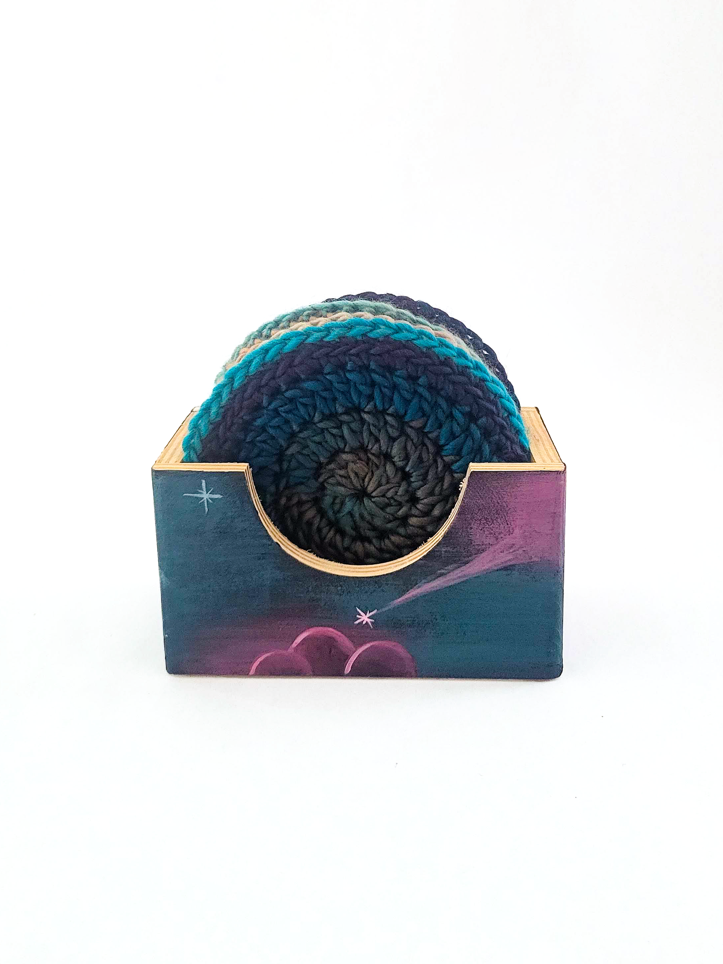 Crocheted Coasters with Box (Set of 4)