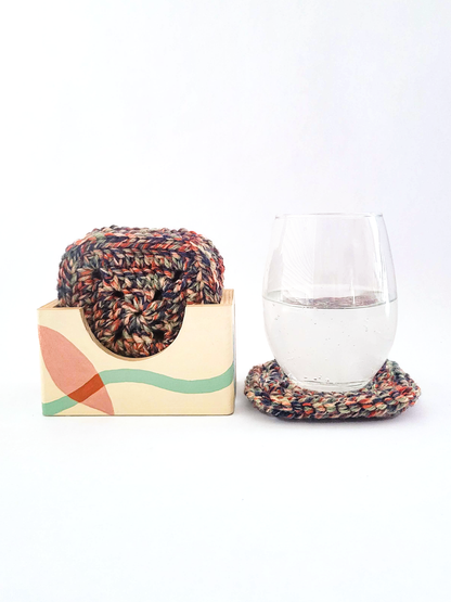Crocheted Coasters with Box (Set of 4)