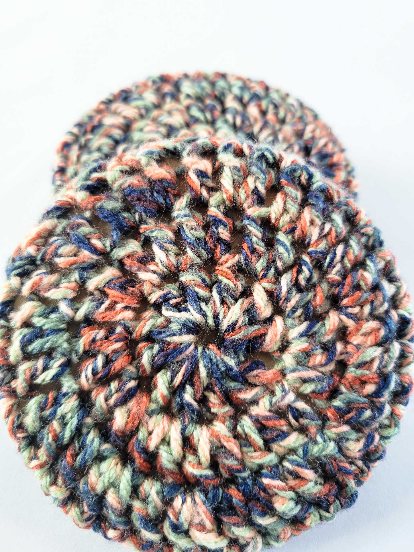 Wood Center Crocheted Coasters (Set of 3)